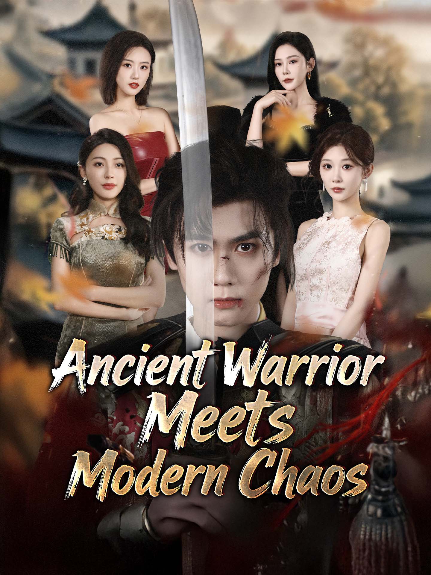 Ancient Warrior Meets Modern Chaos poster