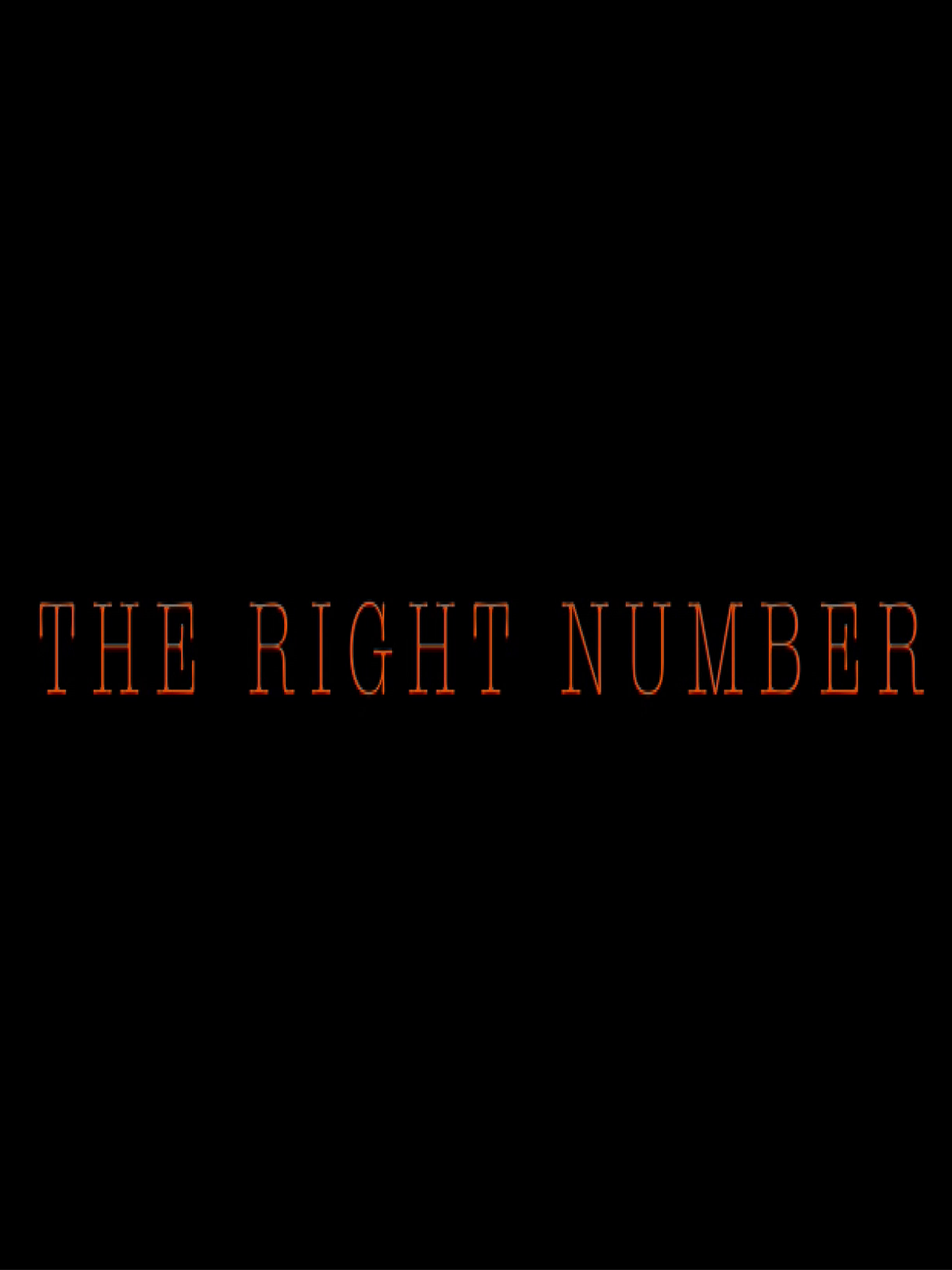 The Right Number poster